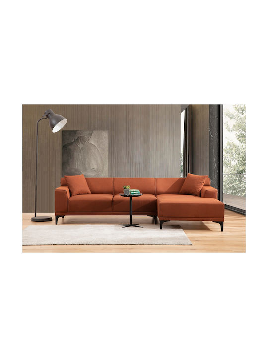 Petra Ecke Sofa mit Rechte Ecke Orange 250x145x69cm
