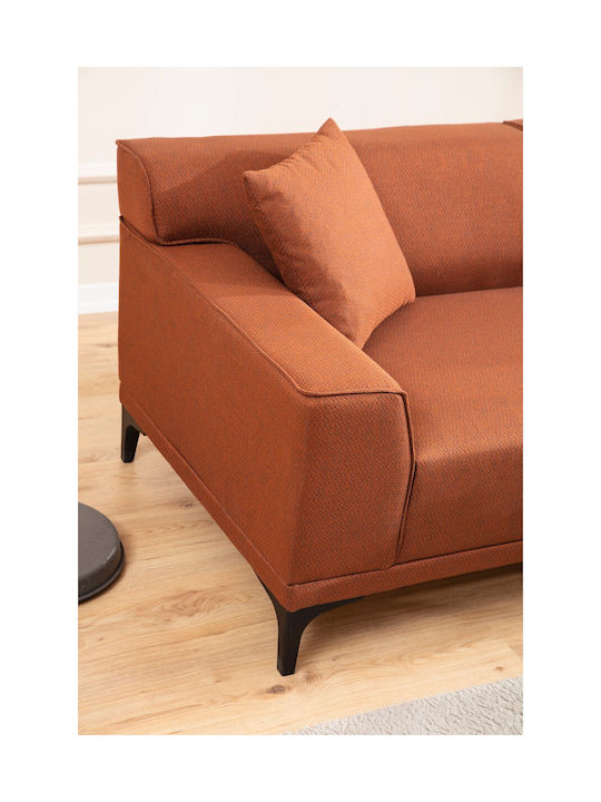Petra Ecke Sofa mit Rechte Ecke Orange 250x145x69cm