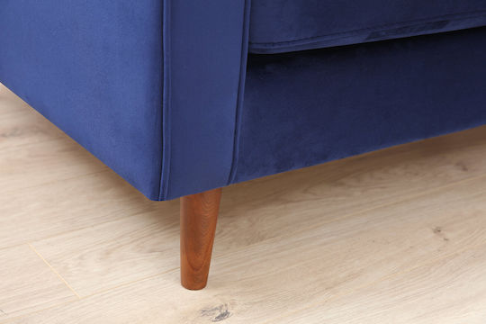 Rome Three-Seater Couch Navy Blue 215x70x90cm