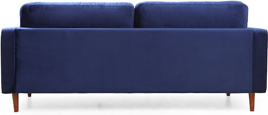 Rome Three-Seater Couch Navy Blue 215x70x90cm