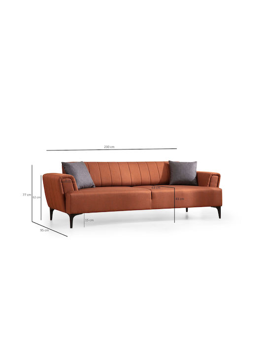 Hamlet Dreisitzer Sofa Sofa Tile Red 230x95x77cm