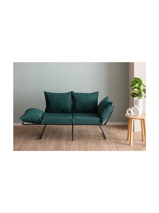 Viper Two-Seater Sofa Bed Petrol 150x60x78 cm