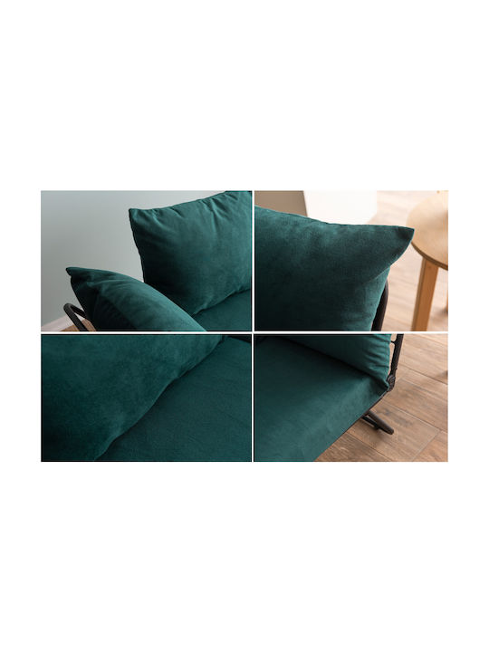 Viper Two-Seater Sofa Bed Petrol 150x60x78 cm
