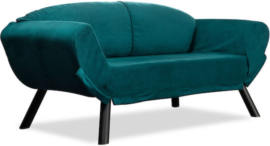 Genzo Two-Seater Couch Bed Petrol 177x75x87 cm