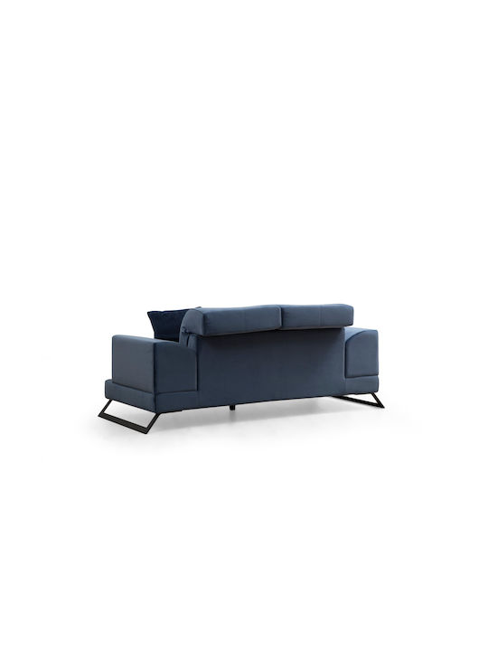 Two-Seater Couch Dark Blue 190x97x92cm