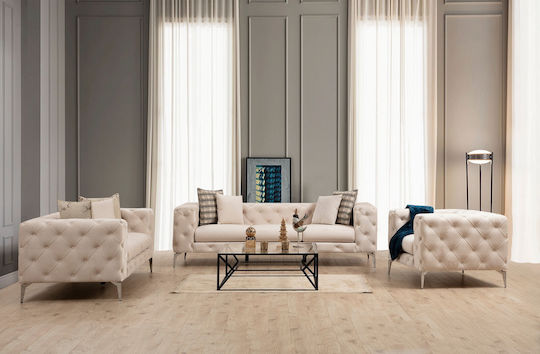 Como Dreisitzer Sofa Ecru 237x90x70cm