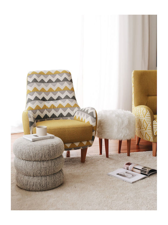 Zikzak Armchair Armchair - Berzera Multi-yellow 75x88x95cm