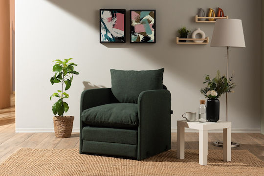 Saga Πολυθρόνα Κρεβάτι Green 68x70x66cm