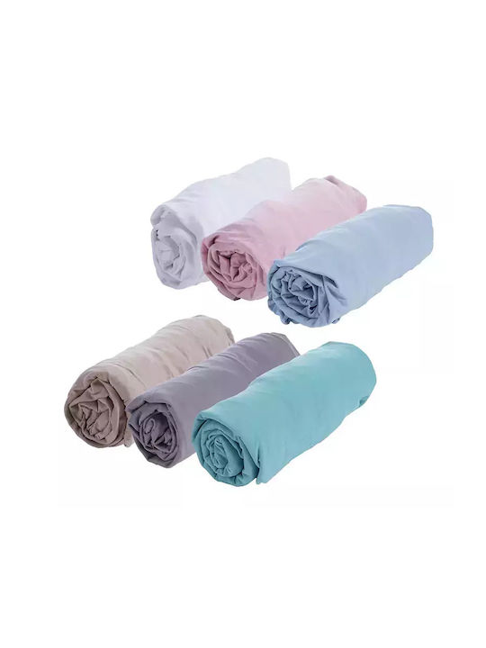 Nef-Nef Homeware Sheet Double with Elastic 140x200+30cm. Jersey Green 109