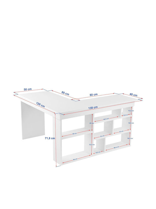 Домашно бюро Дървено White-pine 130x50x72бр