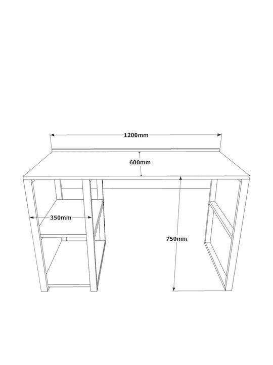 Birou Lemn Pine 120x60x75cm