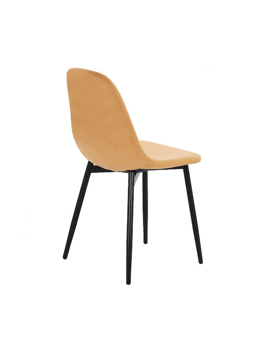 Leonardo Dining Room Velvet Chair Gold 45x47x87cm