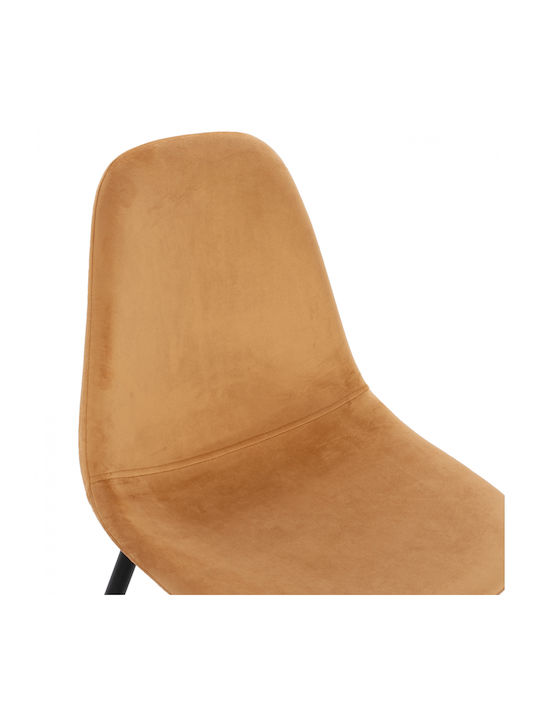 Leonardo Dining Room Velvet Chair Gold 45x47x87cm