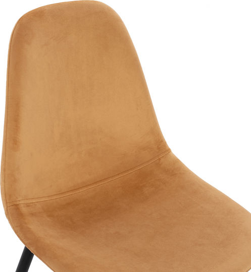 Leonardo Dining Room Velvet Chair Gold 45x47x87cm