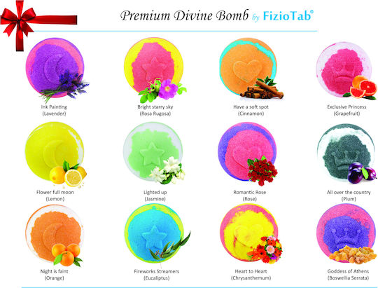 Set of 12 Bath Bombs με Άρωμα Divine Bath 1200gr