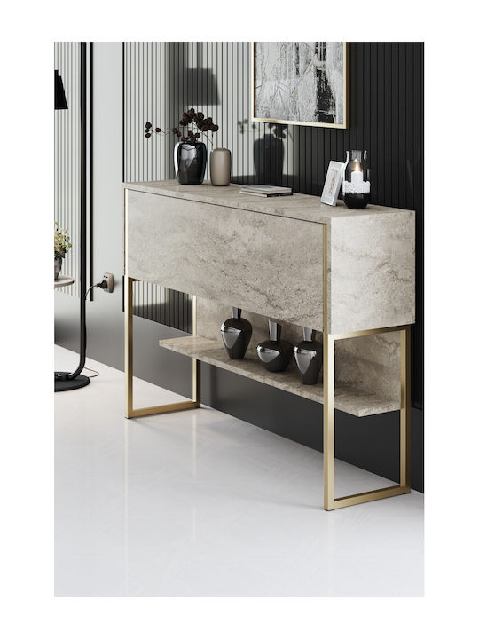 Sideboard Luxe Wooden Travertine - Gold 120x30x80cm