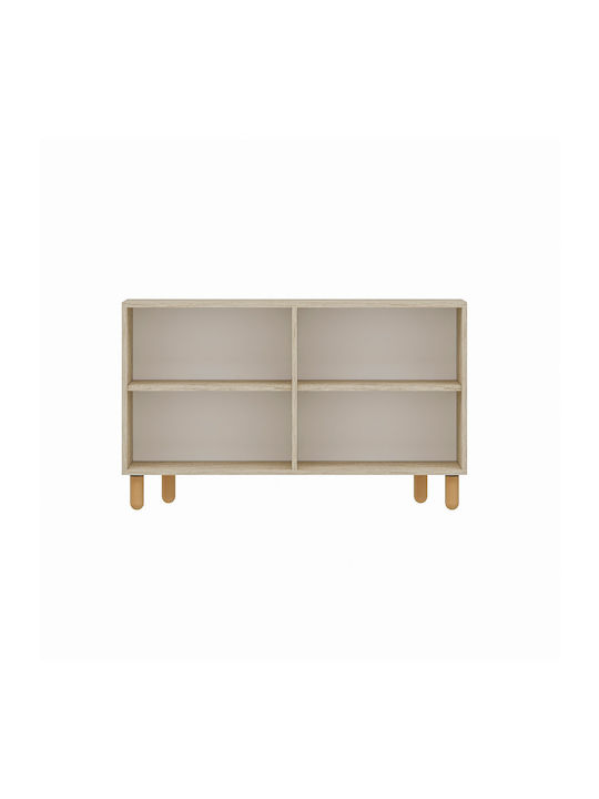 Sideboard Tiger Wooden Travertine Beige-oak 120x29.6x73.6cm