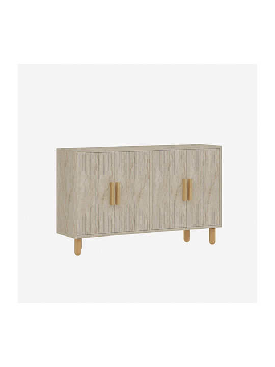 Sideboard Roger Wooden Travertine Beige-oak 120x29.6x73.6cm