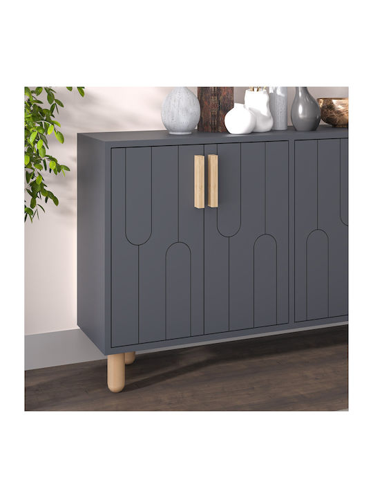 Sideboard Vincent Wooden Anthracite-oak 120x29.6x73.6cm
