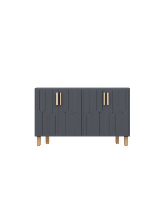 Sideboard Vincent Wooden Anthracite-oak 120x29.6x73.6cm