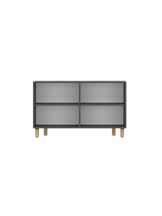 Sideboard Vincent Wooden Anthracite-oak 120x29.6x73.6cm