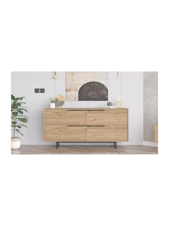 Μπουφές από Ξύλο & Μέταλλο Walnut 160x44.5x74.3cm