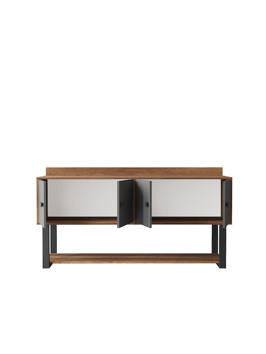 Μπουφές από Ξύλο & Μέταλλο Anthracite-walnut 180x85x93.2cm