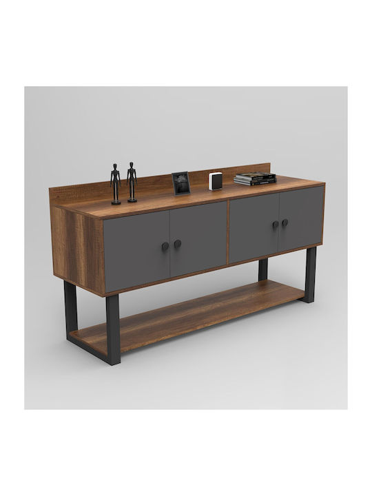 Μπουφές από Ξύλο & Μέταλλο Anthracite-walnut 180x85x93.2cm