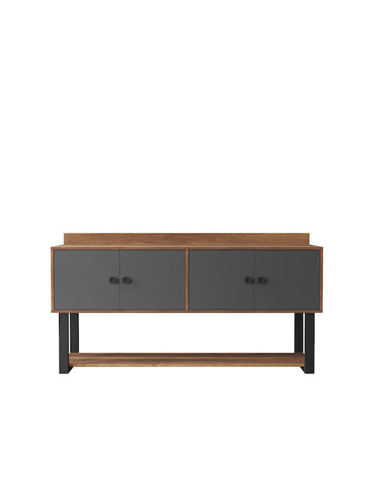 Μπουφές από Ξύλο & Μέταλλο Anthracite-walnut 180x85x93.2cm