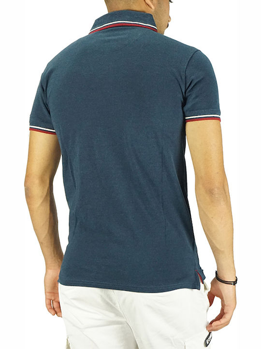 Polo Herrenbluse Kurzarm Marineblaue