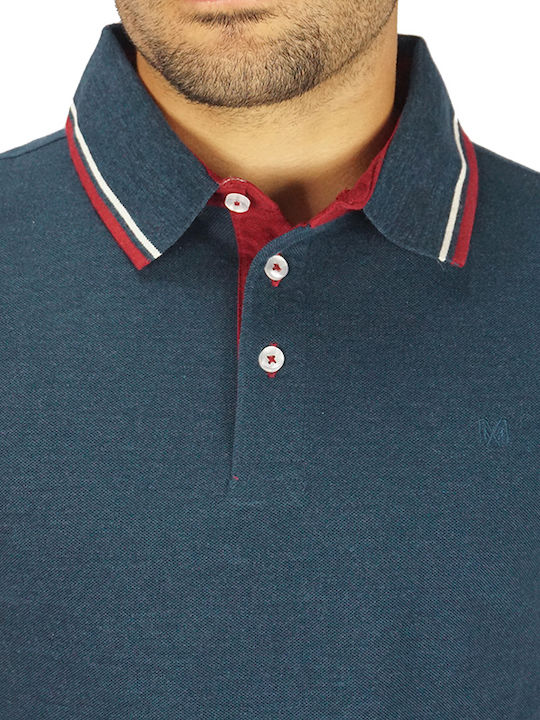 Polo Herrenbluse Kurzarm Marineblaue