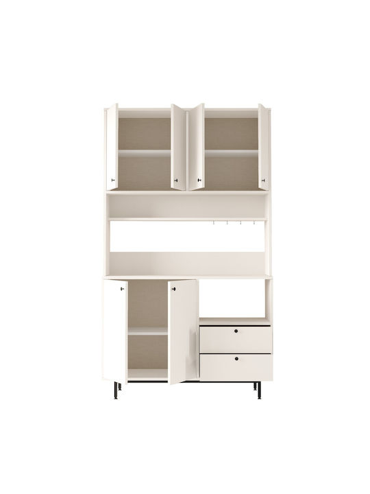 Μπουφές White White 120x35.5x205cm