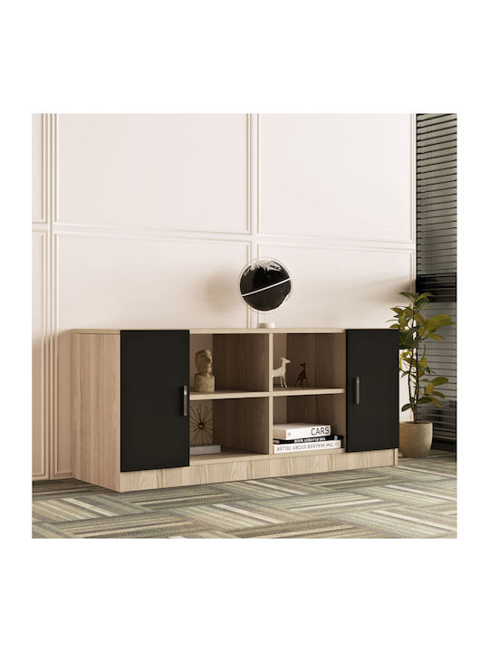 Sideboard Wooden Oak-black 139.8x46.3x61.8cm