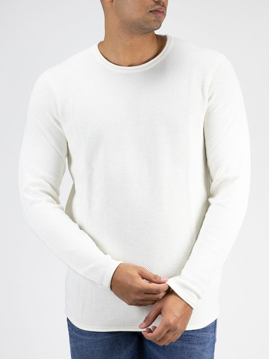 Langarm-Pullover Off White