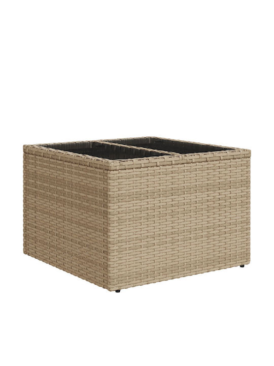 Four-Seater Sofa Outdoor Rattan with Pillows 55x55x37cm