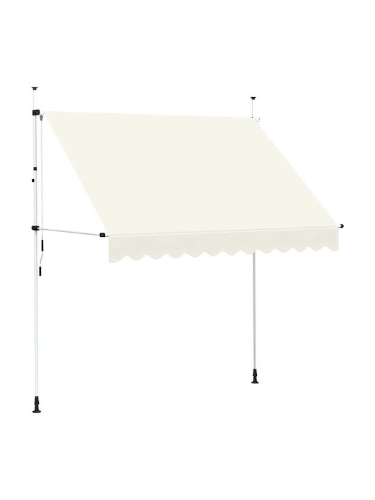 vidaXL Terrace Freestanding Tent Cream 1.2x2.5cm