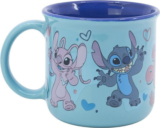 Disney Stitch & Angel Collection Κούπα Κεραμική Μπλε 355ml