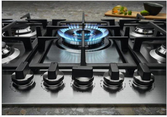 Electrolux Εστία Φυσικού Αερίου Αυτόνομη 59.5x51εκ. Ασημί