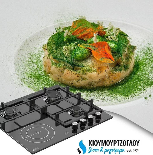 Thermogatz TGS 9441 CER Gas & Electric Cooktop Autonomous 59x52εκ.