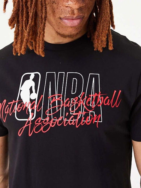 NBA Script Logo Sportliches T-Shirt Schwarz