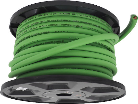 Conchord Power Cable 99% Copper 4gaus Ultra 430 G Price Per Meter Green