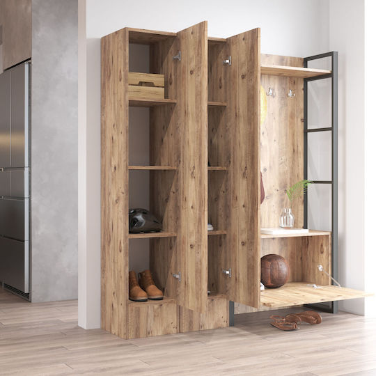Мебел За Антре с Шкаф За Обувки Pine 161x35.5x180см