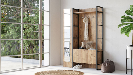Мебел за антре с Шкаф за Обувки Pine 125.5x35.5x180см