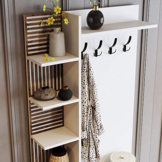 Viyana Eingangsmöbel mit Schuhschrank White 90x35x200cm