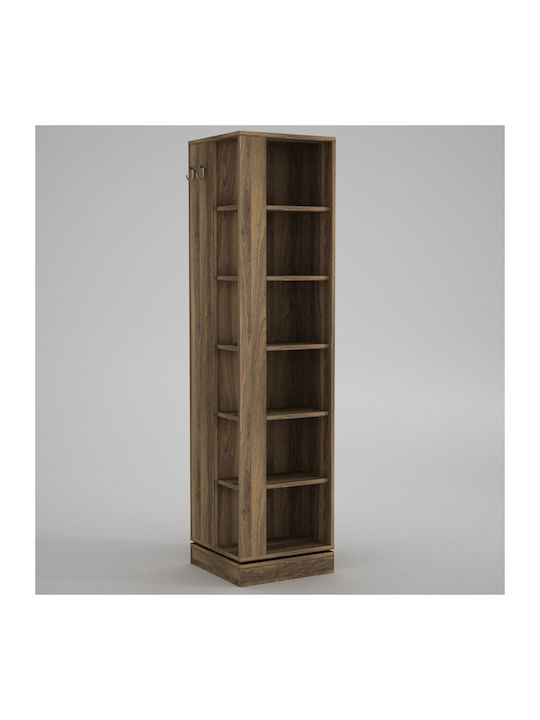 Roll Entry Furniture with Shoe Rack Walnut 44.8x44.8x180cm