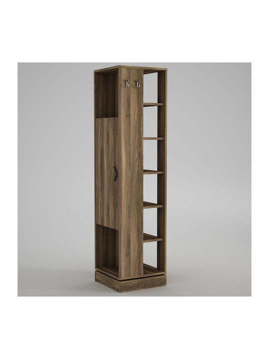 Roll Entry Furniture with Shoe Rack Walnut 44.8x44.8x180cm