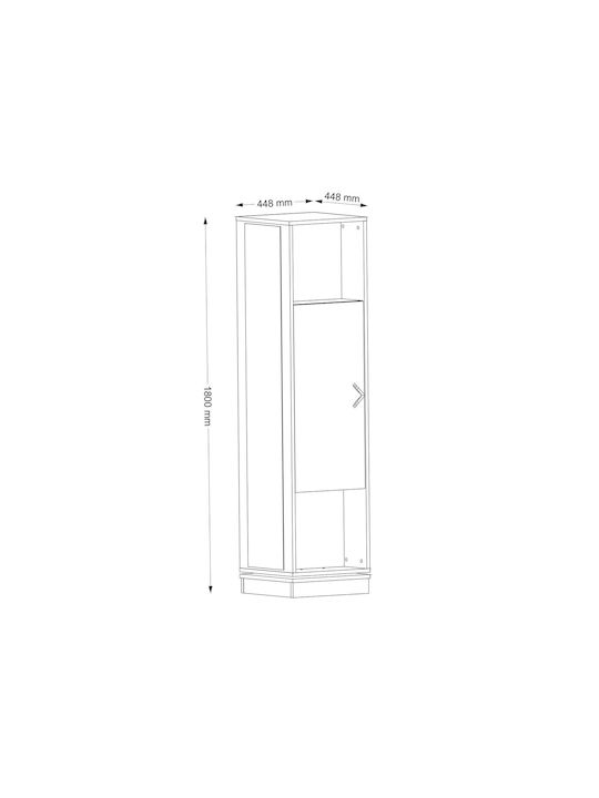 Roll Entry Furniture with Shoe Rack Walnut 44.8x44.8x180cm