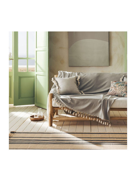 Gofis Home Armchair Throw 180x180cm Opal Grey