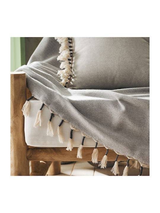 Gofis Home Armchair Throw 180x180cm Opal Grey