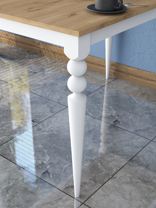 Tisch 893ran5432 120x70x73,8cm Eiche-weiß Spanplatte Melamin
